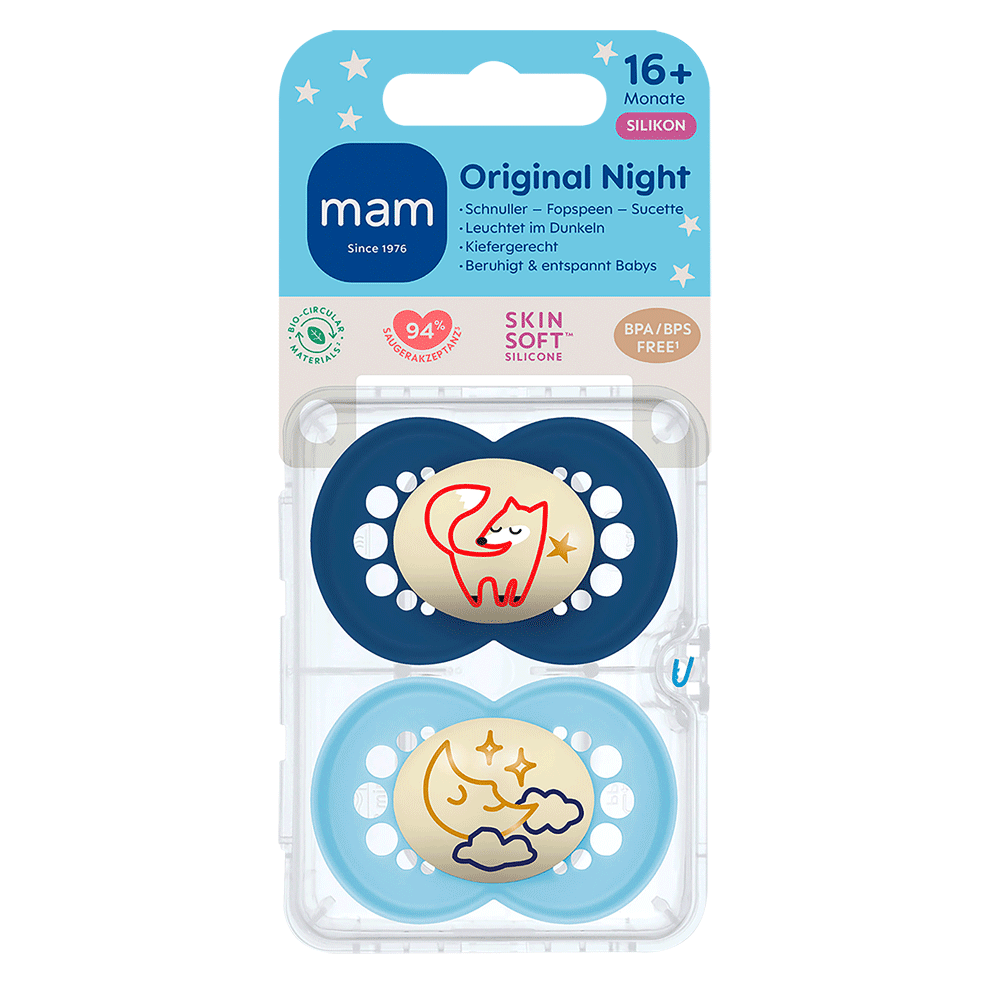 Bild: MAM Original Night Schnuller Silikon 16+ Monate