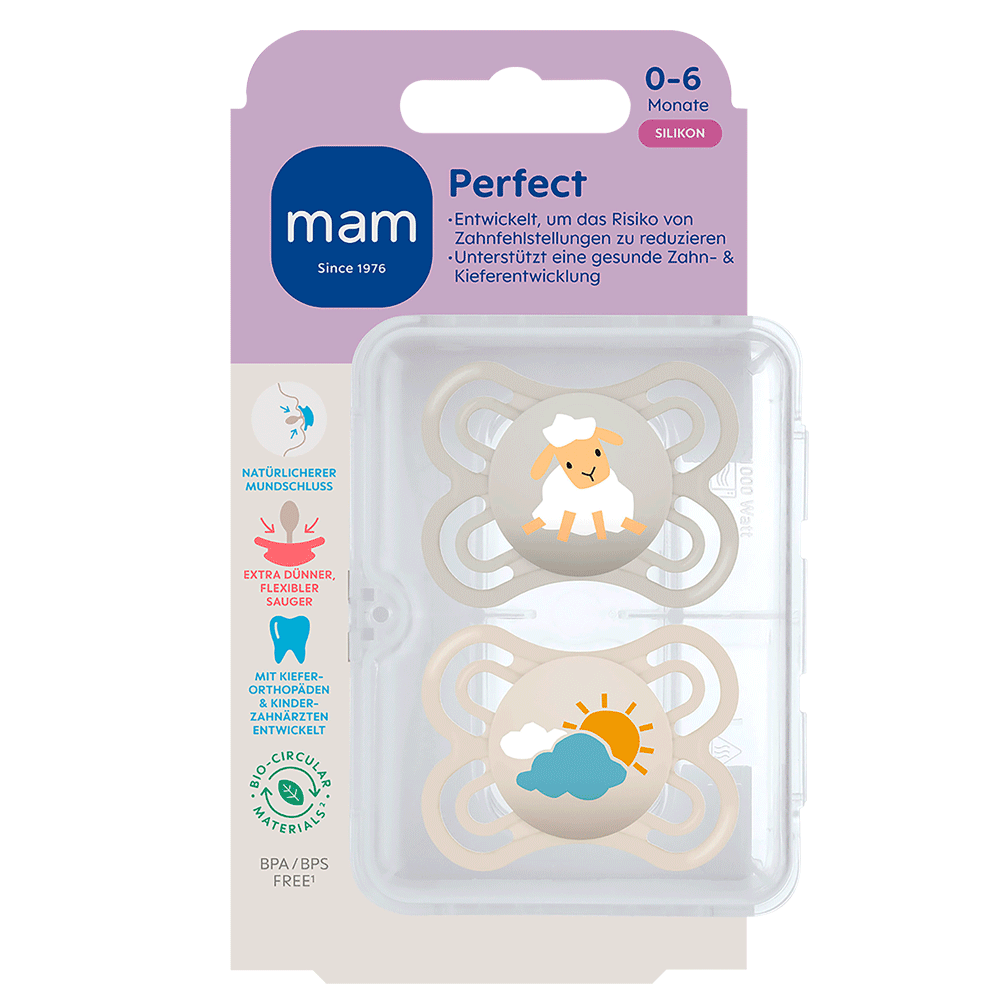 Bild: MAM Perfect Schnuller Silikon 0-6 Monate