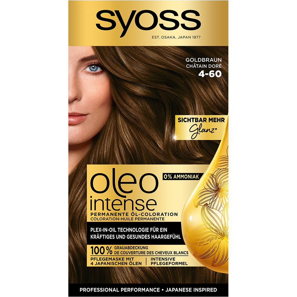 Bild: syoss Oleo Intense Permanente Öl-Coloration goldbraun