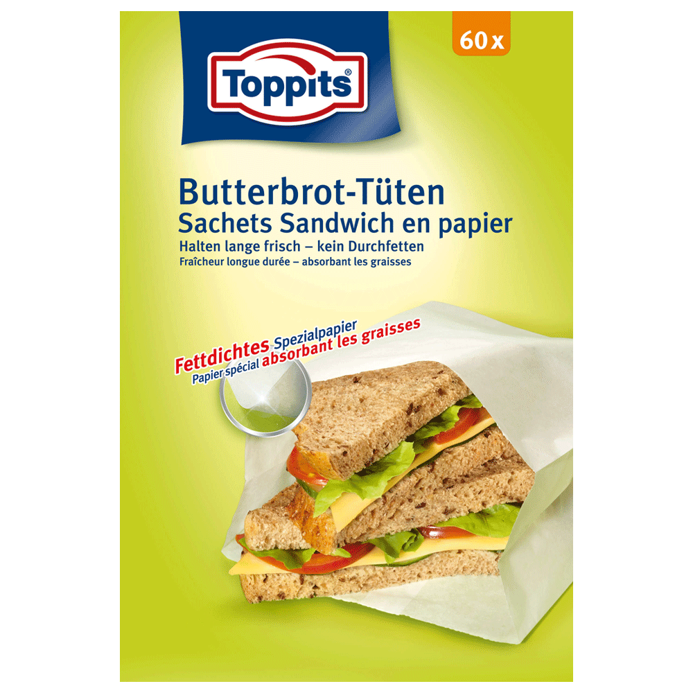 Bild: Toppits Butterbrot Tüten Fettdicht 