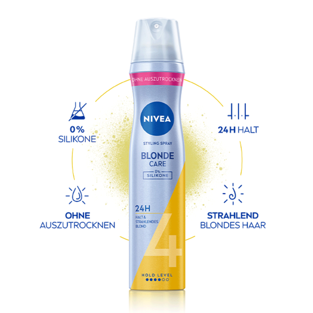 Bild: NIVEA Haarspray Blond Schutz 