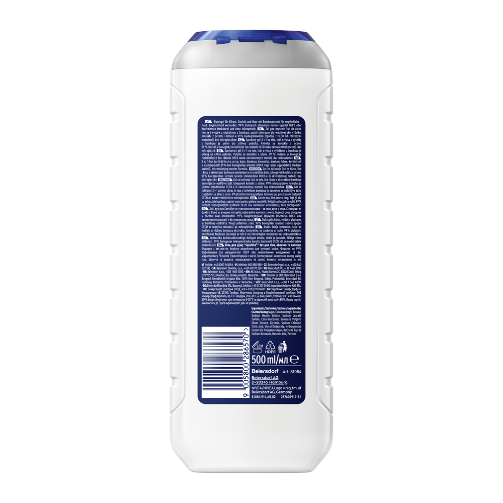Bild: NIVEA MEN 3In1 Pflegedusche Sensitive 