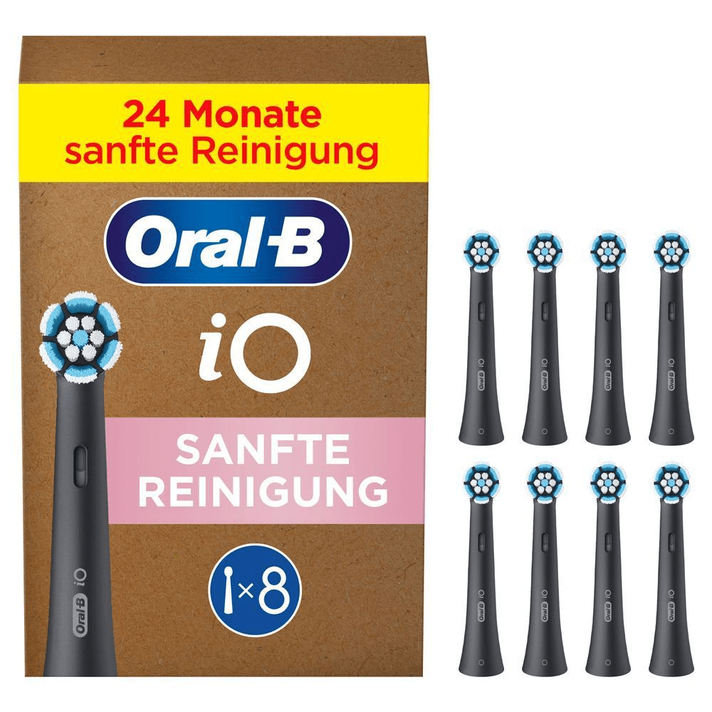 Bild: Oral-B iO Sanfte Reinigung Aufsteckbürsten, Schwarz 