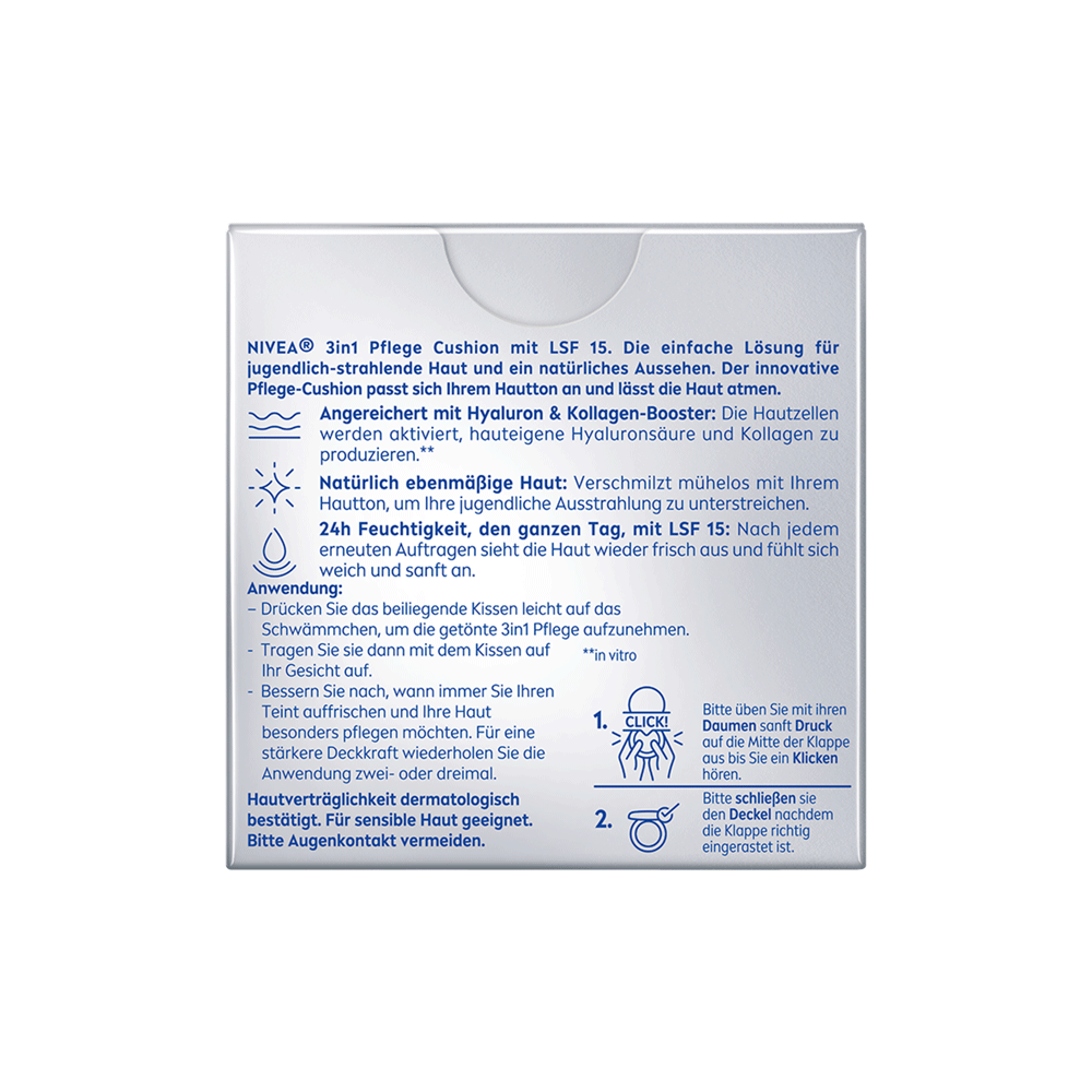 Bild: NIVEA Hyaluron Cellular Filler 3in1 Pflege Cushion mittel