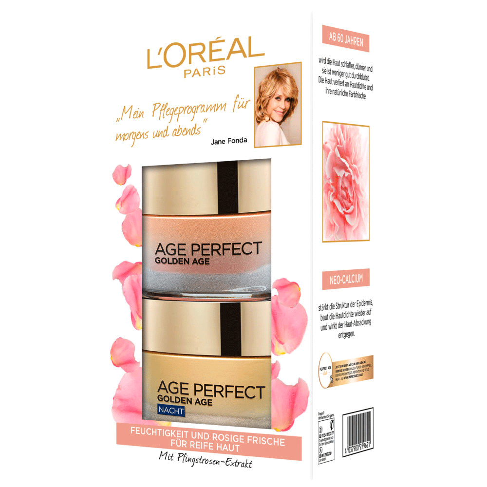 Bild: L'ORÉAL PARIS Age Perfect Gesichtscreme Set Golden Age Pfingstrosen Extrakt