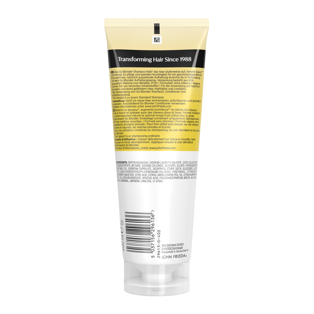 Bild: JOHN FRIEDA Go Blonder Aufhellendes Shampoo 