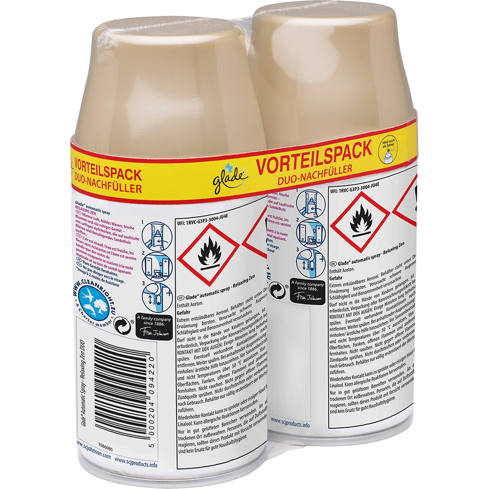 Bild: Glade Automatic Spray Nachfüllung Relaxing Zen Doppelpack 