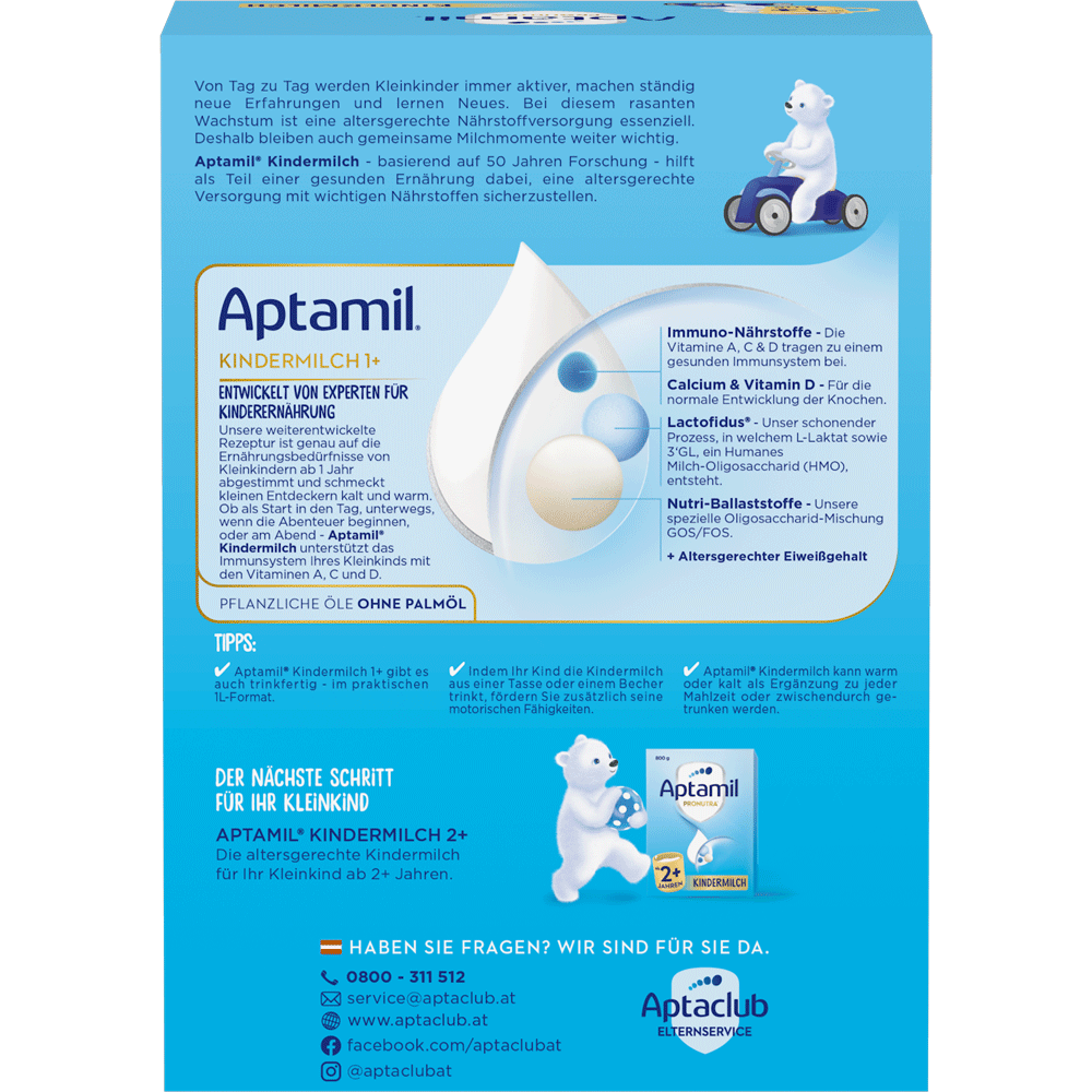 Bild: Aptamil Pronutra 1+, Kindermilch