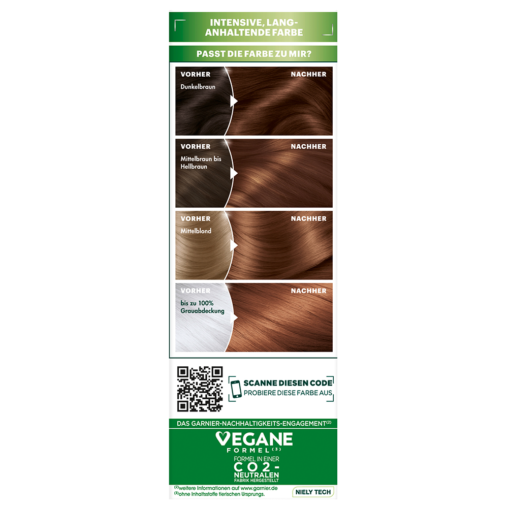 Bild: GARNIER Nutrisse Creme Coloration Goldenes Rehbraun
