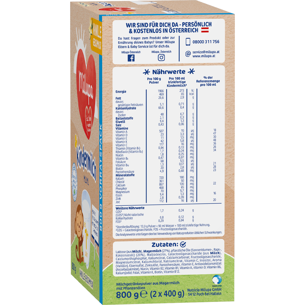 Bild: Milupa Milumil Kindermilch 1+ mit Vanillegeschmack