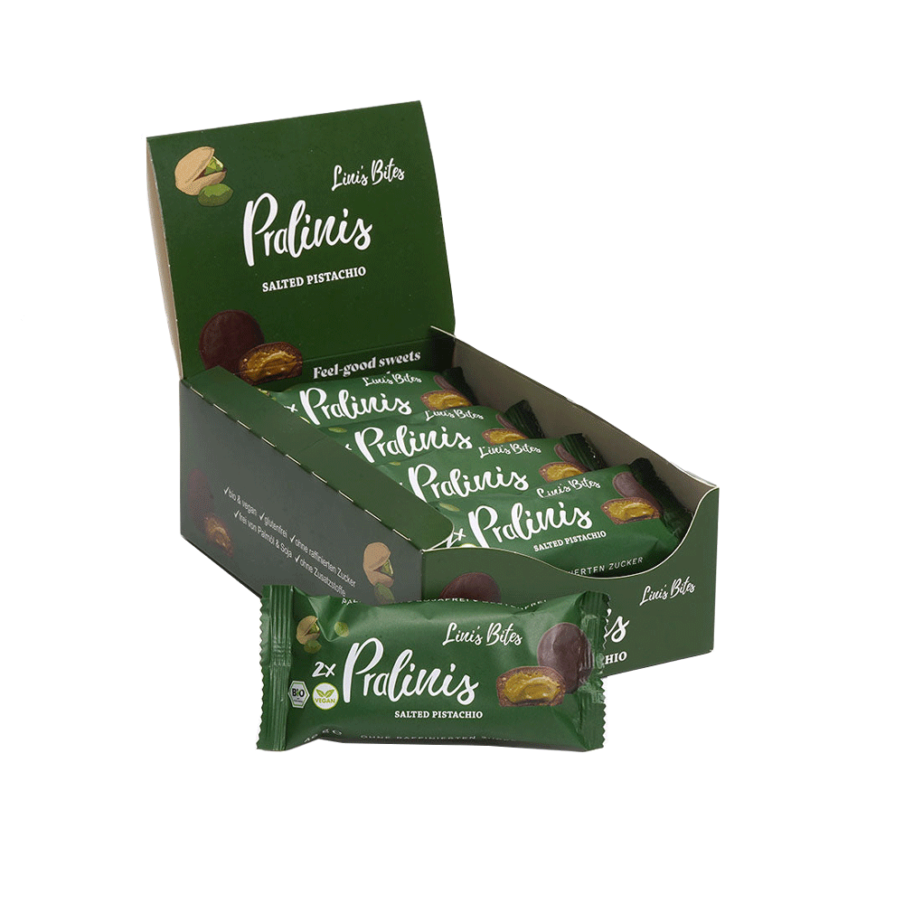 Bild: Linis Bites Pralinis Salted Pistachio