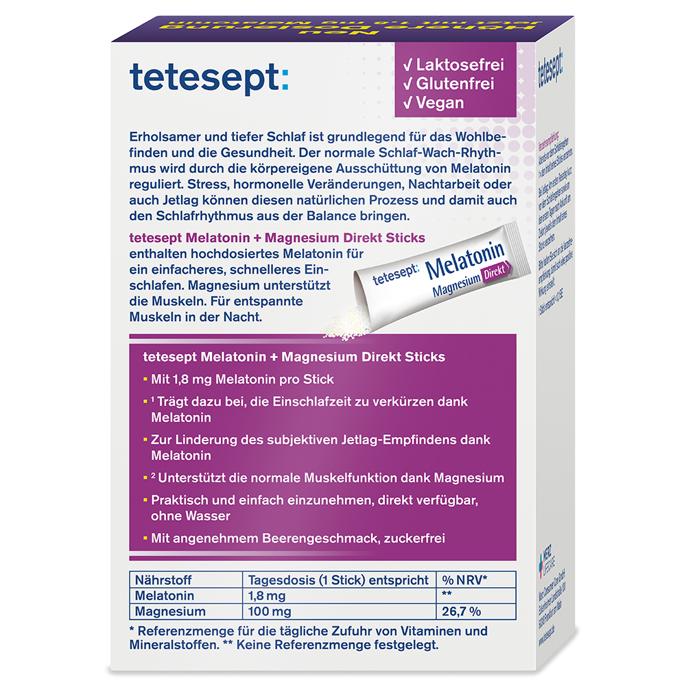 Bild: tetesept: Melatonin Magnesium Direkt 
