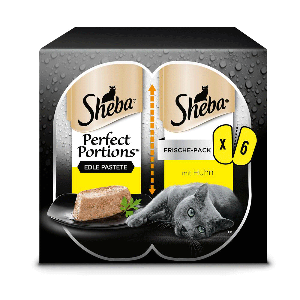 Bild: Sheba Perfect Portions Edle Pastete Huhn 6er-Pack