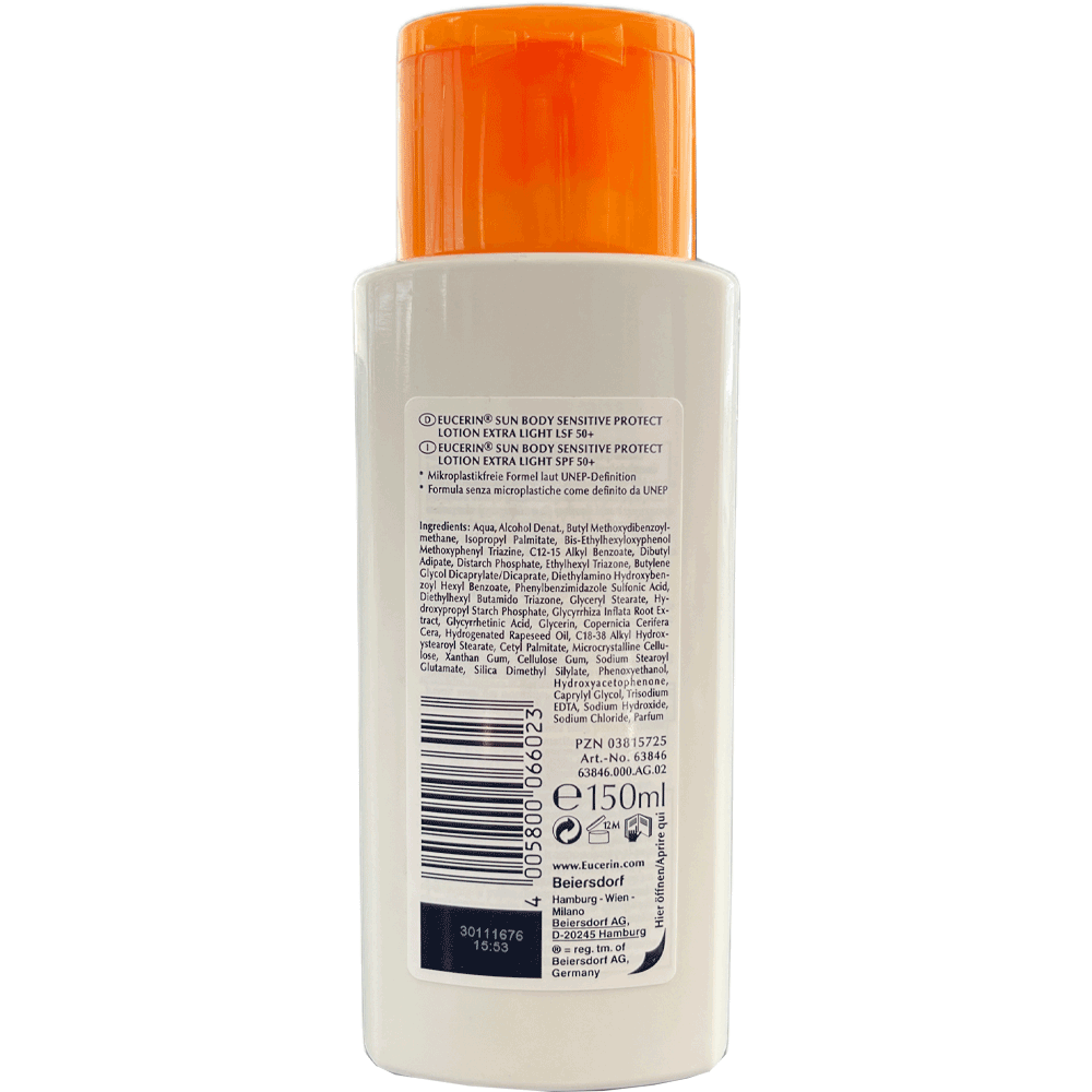 Bild: Eucerin Sensitive Protect Body Sun Lotion LSF 50+