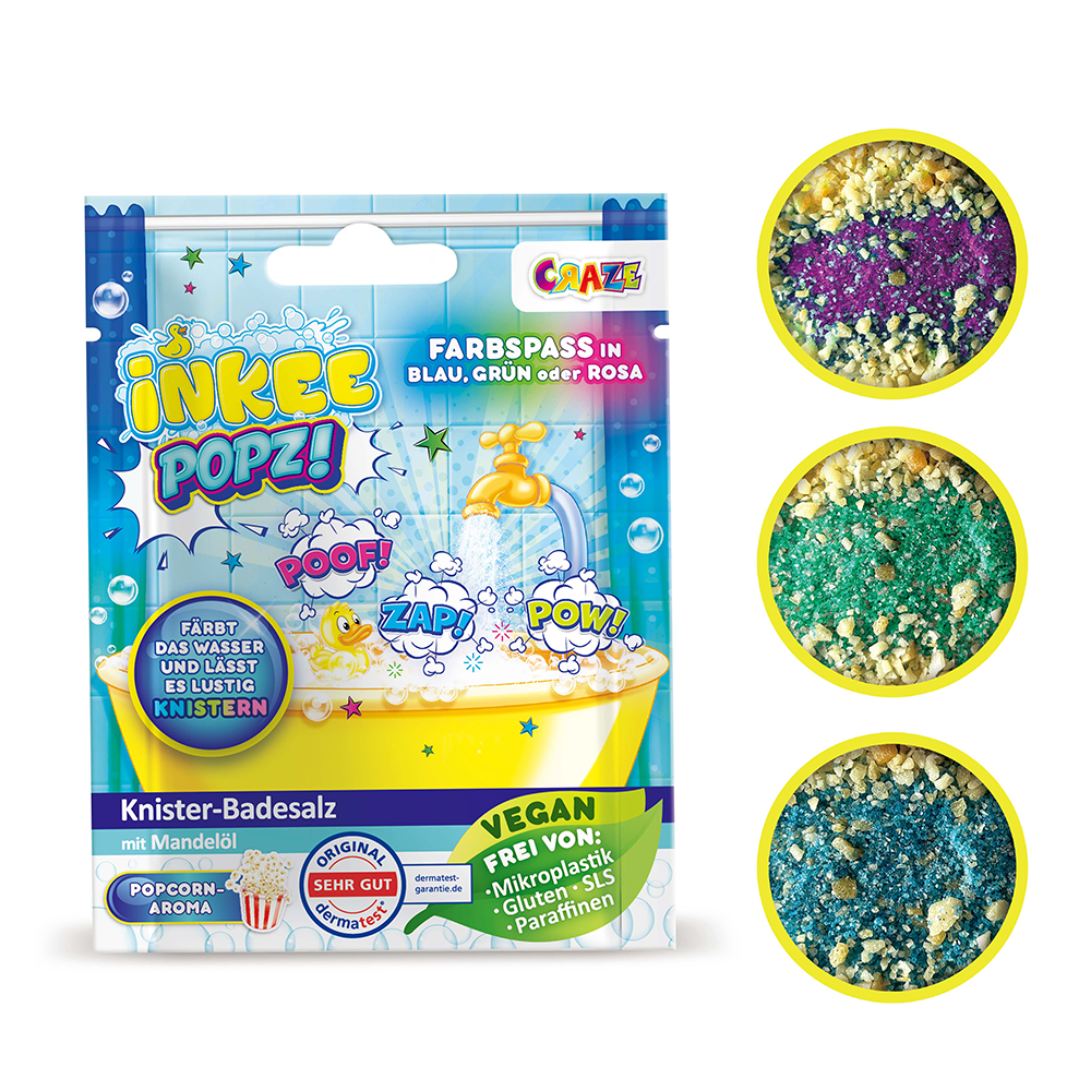 Bild: Craze Inkee Popz Knister Badesalz mit Popcornduft