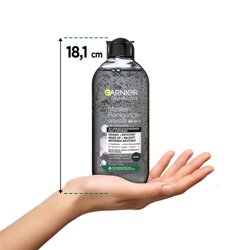 Bild: GARNIER SKIN ACTIVE Mizellen Reinigungswasser Aktivkohle