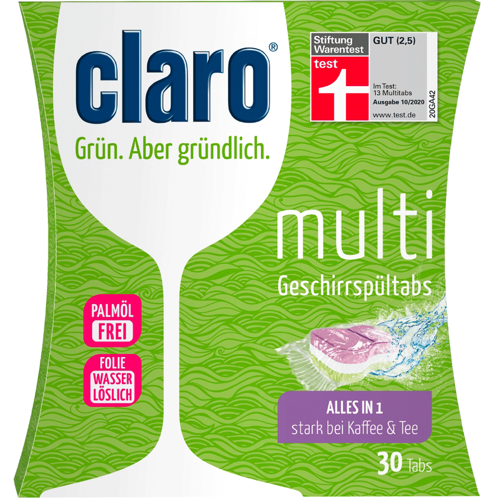 Bild: claro Multi Geschirrspültabs