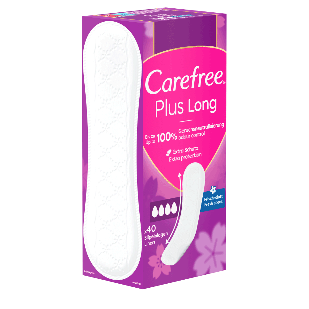 Bild: Carefree Plus Slipeinlagen Plus Long mit Frischeduft