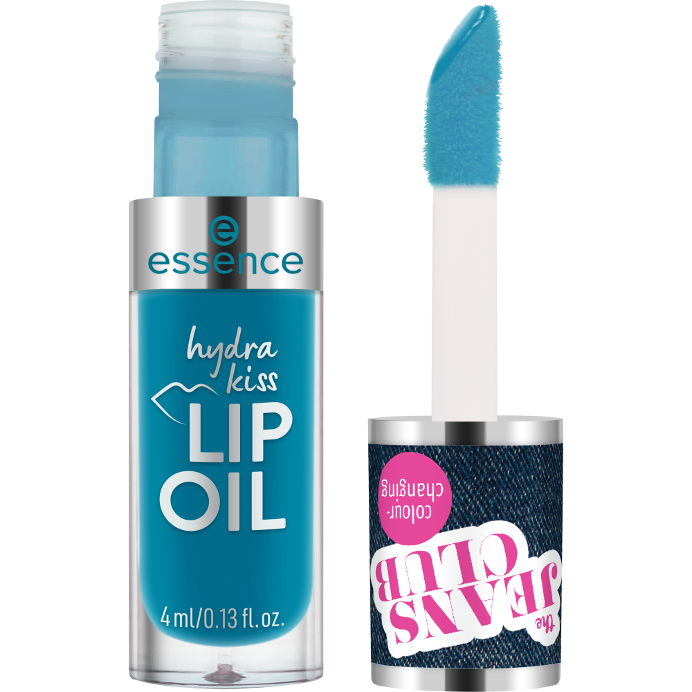 Bild: essence the JEANS CLUB colour-changing hydra kiss lip oil Blue Is The New Pink!