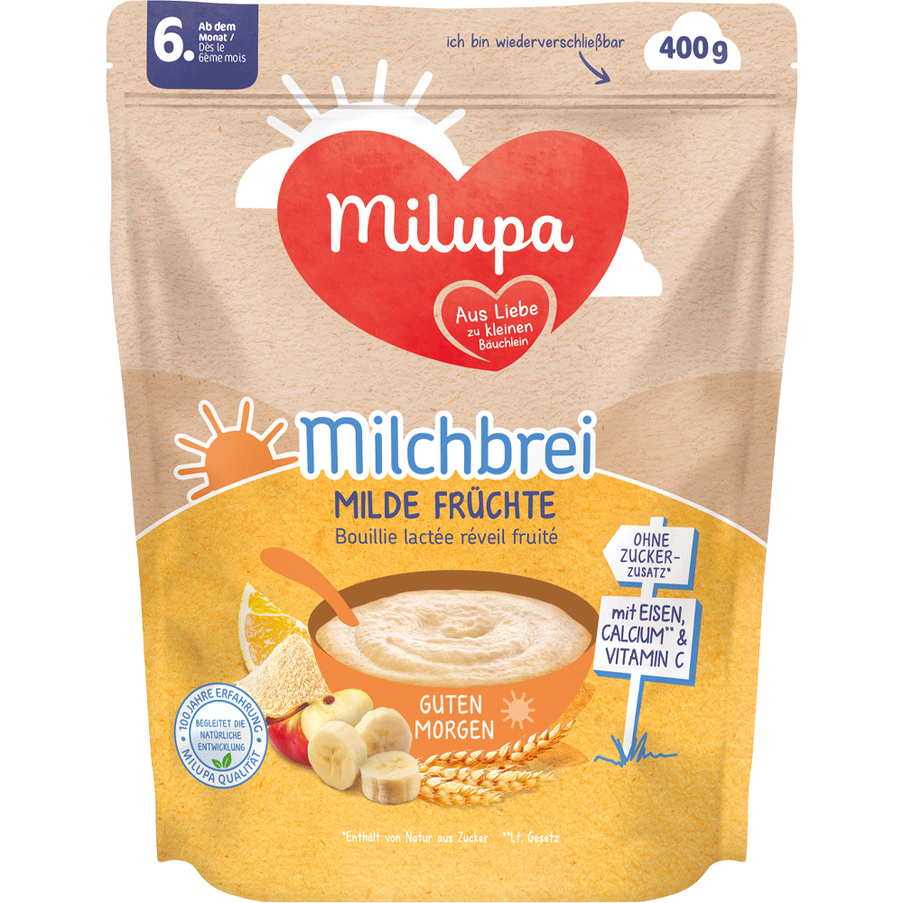 Bild: Milupa Milchbrei Milde Früchte Guten Morgen