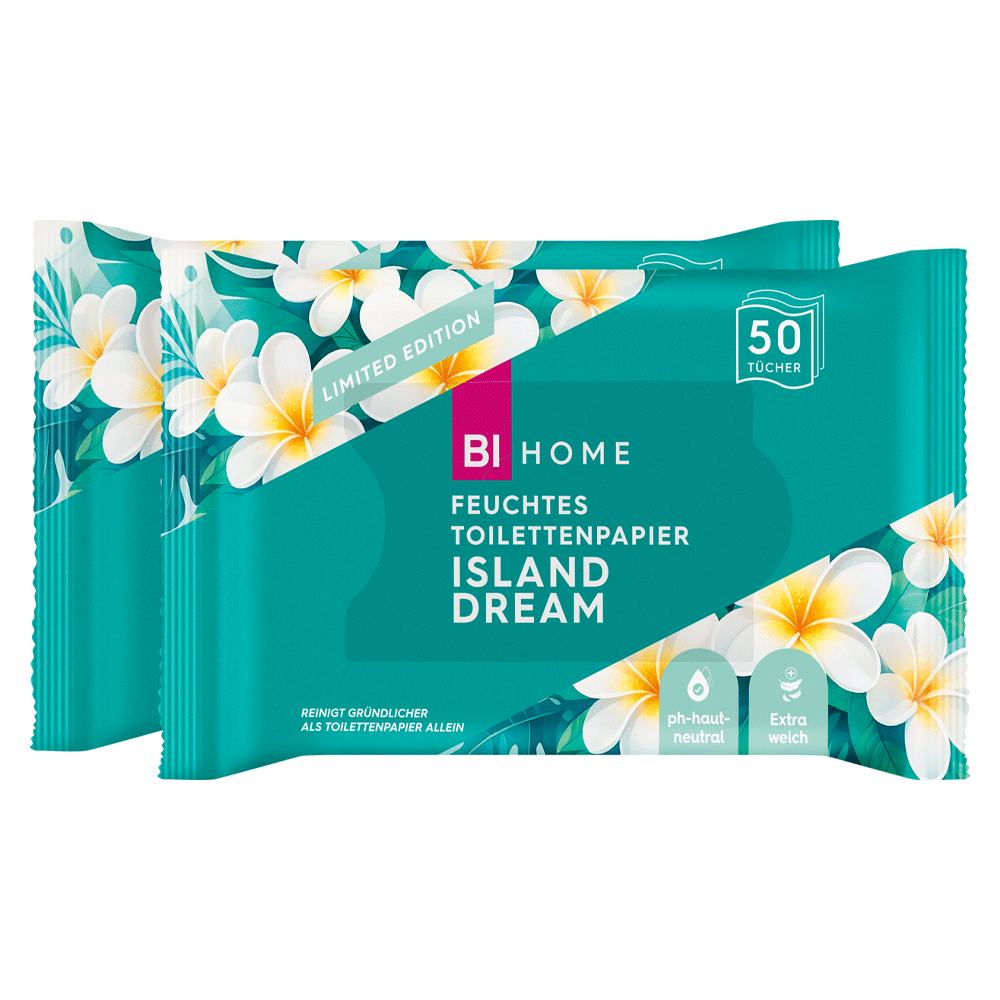 Bild: BI HOME Feuchtes Toilettenpapier Island Dream 