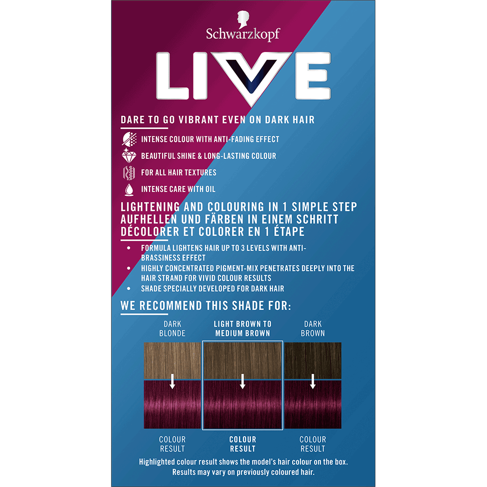 Bild: Schwarzkopf Live Intense Colour L76 Ultra Violett 