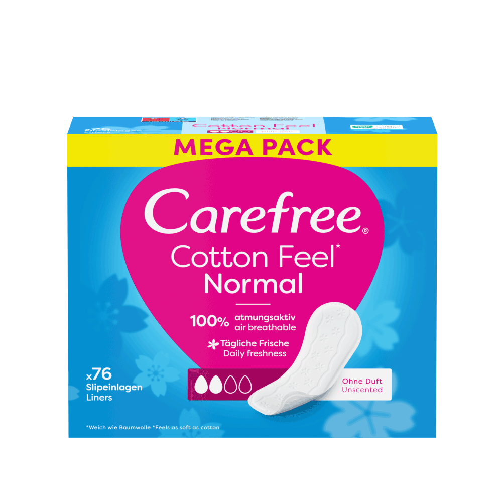 Bild: Carefree Cotton Feel Slipeinlagen Normal Mega Pack