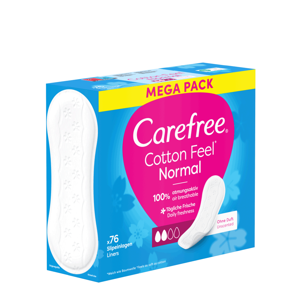 Bild: Carefree Cotton Feel Slipeinlagen Normal Mega Pack