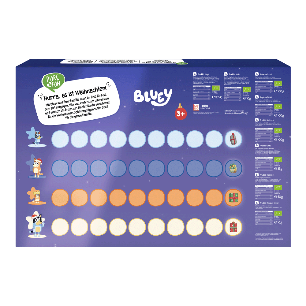 Bild: Pure & Fun Adventkalender Bluey Bio Snack 