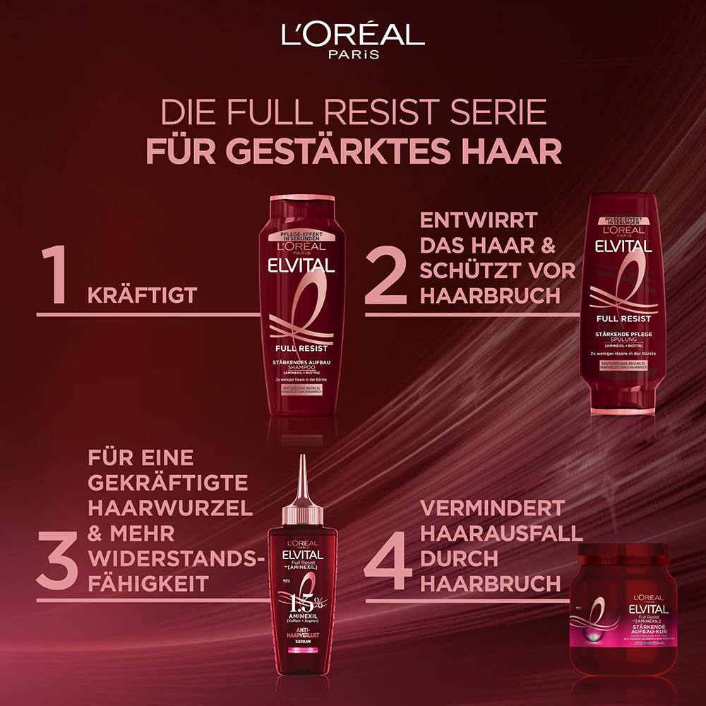Bild: L'ORÉAL PARIS ELVITAL Full Resist Stärkende Pflege Spülung 