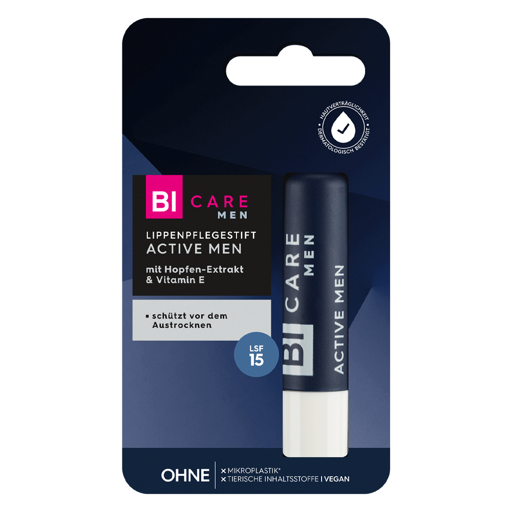 Bild: BI CARE MEN Lippenpflegestift Active
