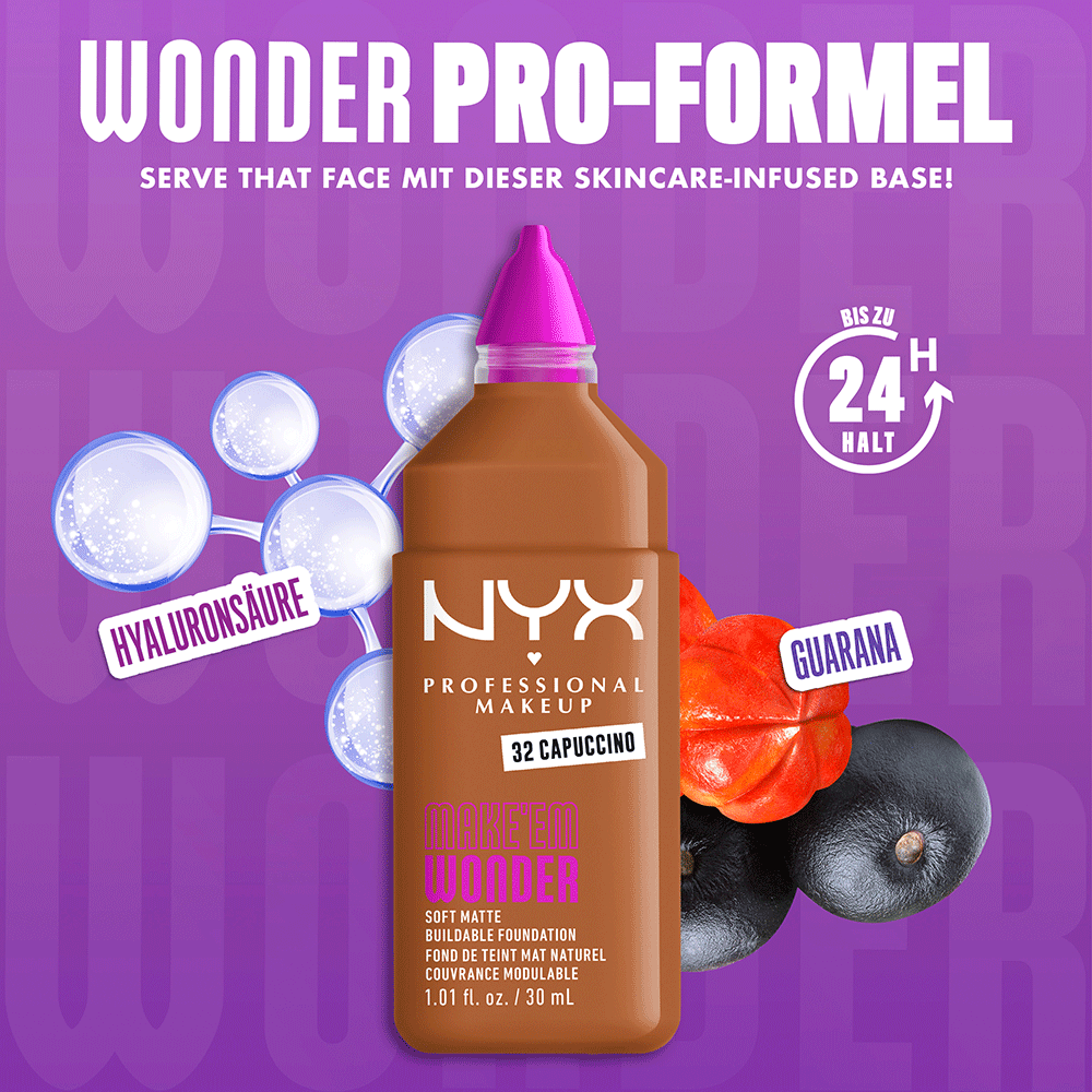 Bild: NYX Professional Make-up Make 'EM Wonder Foundation Cappuccino 32