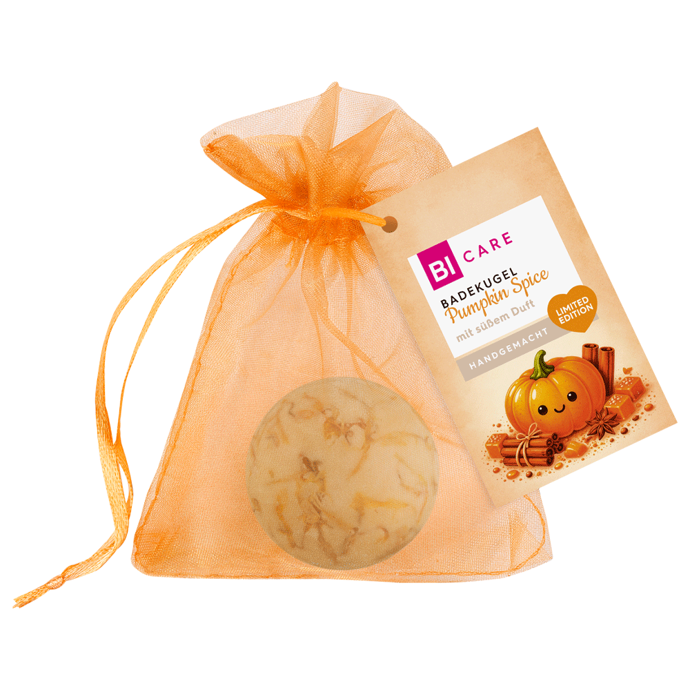 Bild: BI CARE Badekugel Pumpkin Spice Latte Limited Edition 