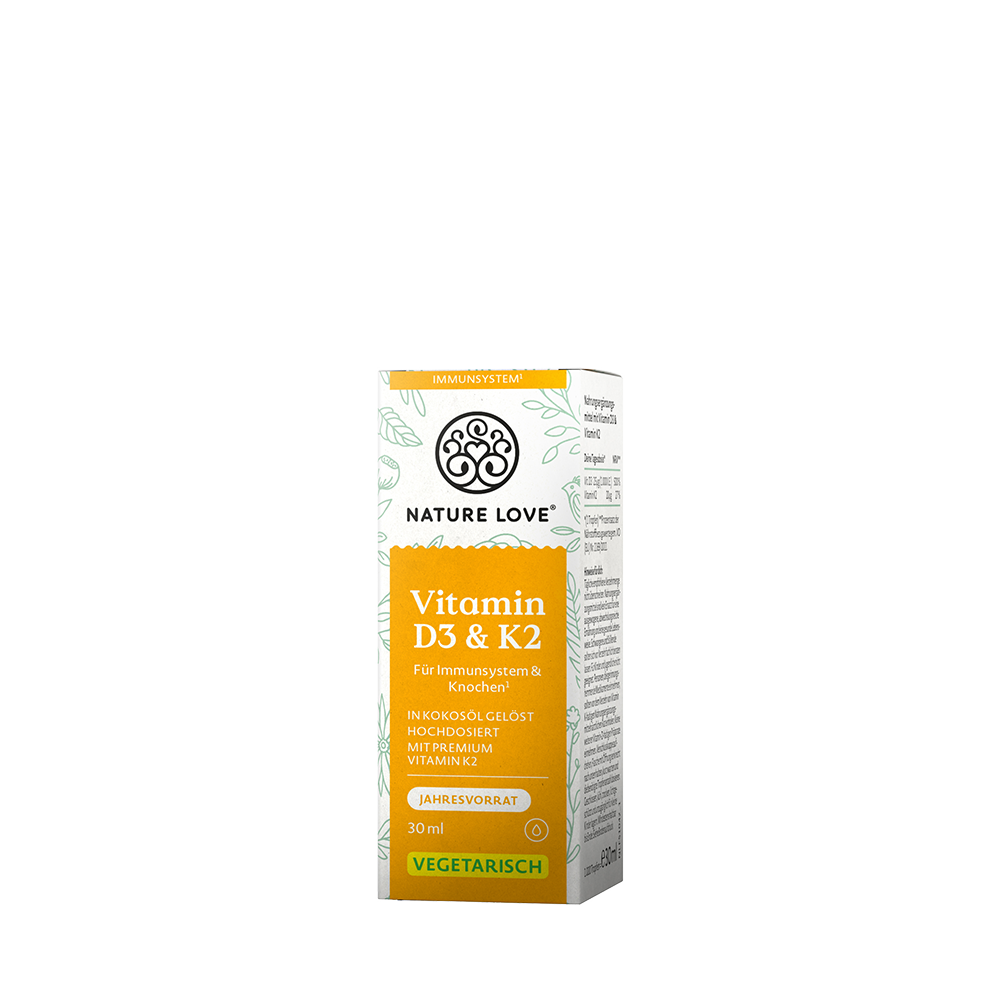 Bild: NATURE LOVE Vitamin D3 und K2