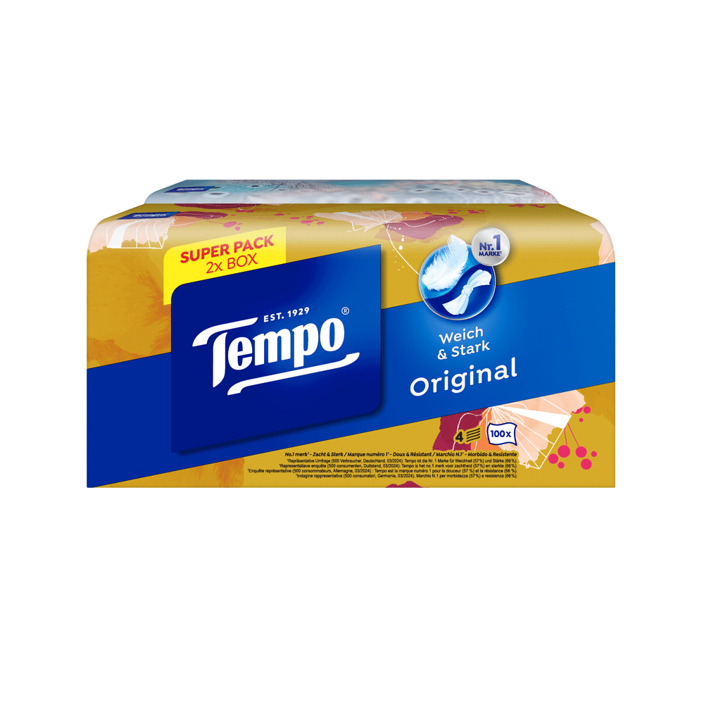 Bild: Tempo Original Taschentücher Duo Box
