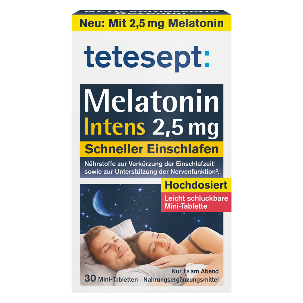 Bild: tetesept: Melatonin Intens 2,5 mg 