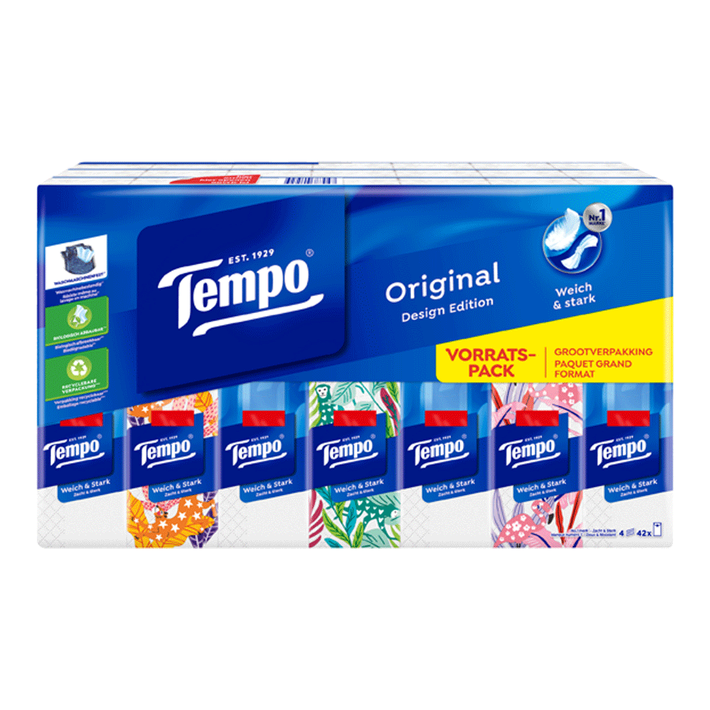Bild: Tempo Taschentücher Design Vorratspack 