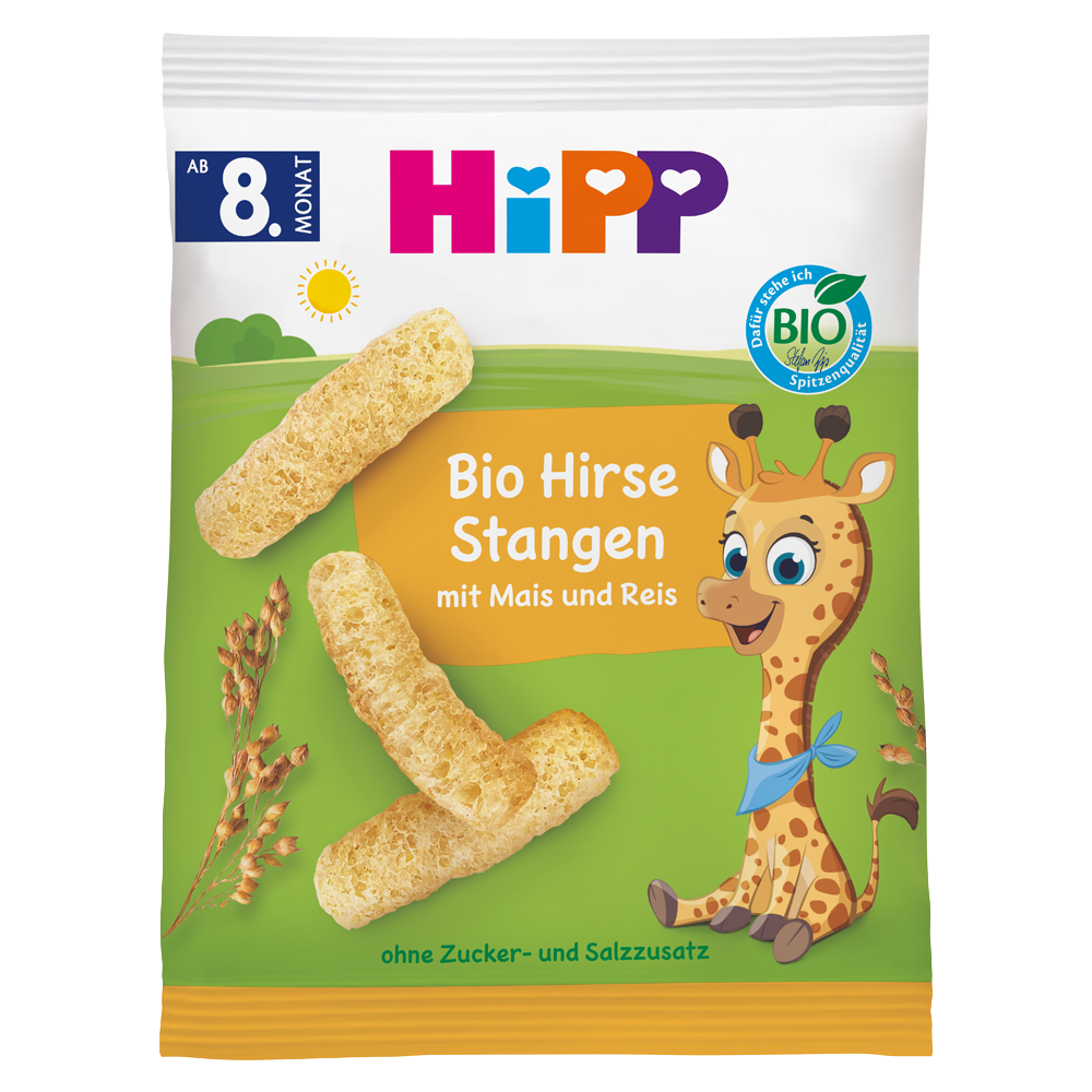 Bild: HiPP Bio Hirse Stangen mit Mais & Reis