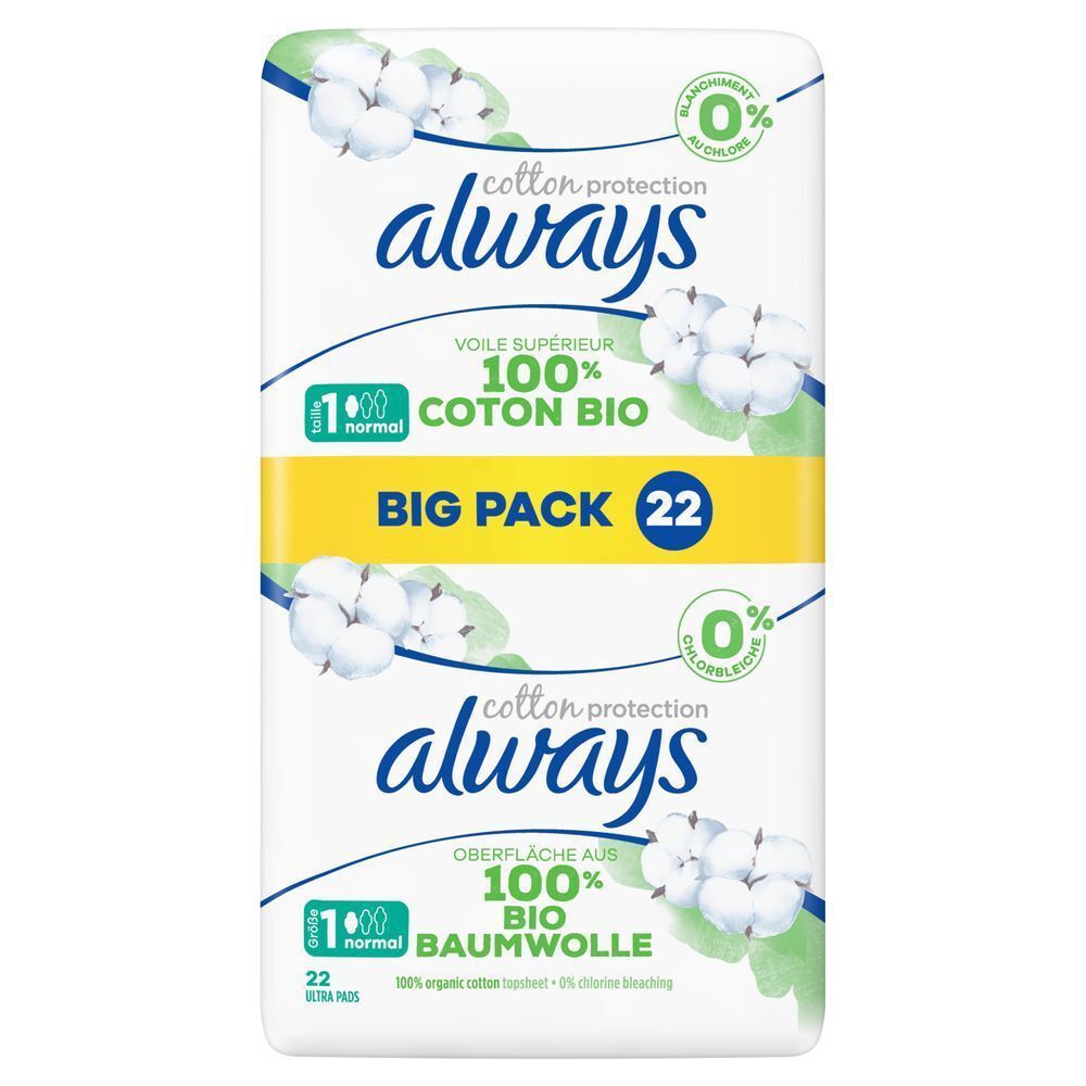 Bild: always Ultra Cotton Protection Normal (Größe 1) Binden Mit Flügeln