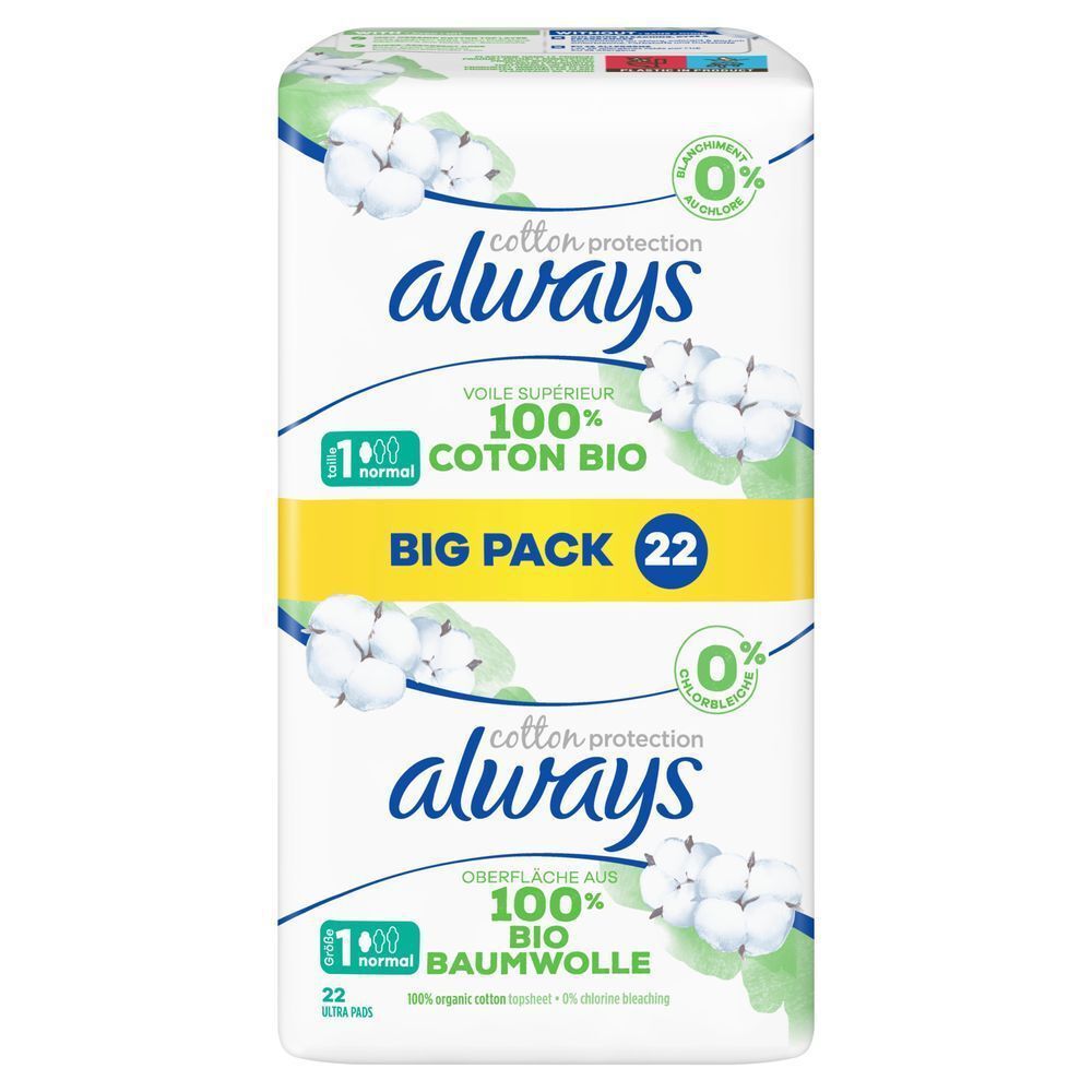 Bild: always Ultra Cotton Protection Normal (Größe 1) Binden Mit Flügeln
