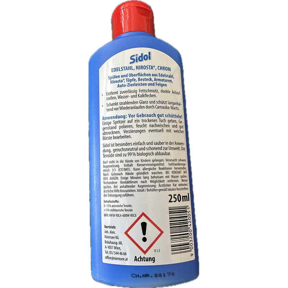 Bild: SIDOL Edelstahl Nirosta Chrom 