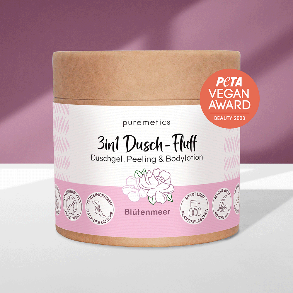 Bild: puremetics 3in1 Dusch Fluff Blütenmeer