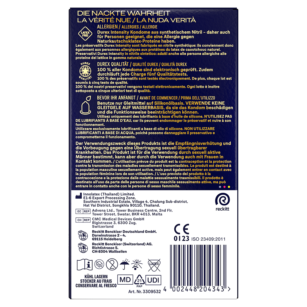 Bild: durex Intensity Premium Latexfrei Kondome