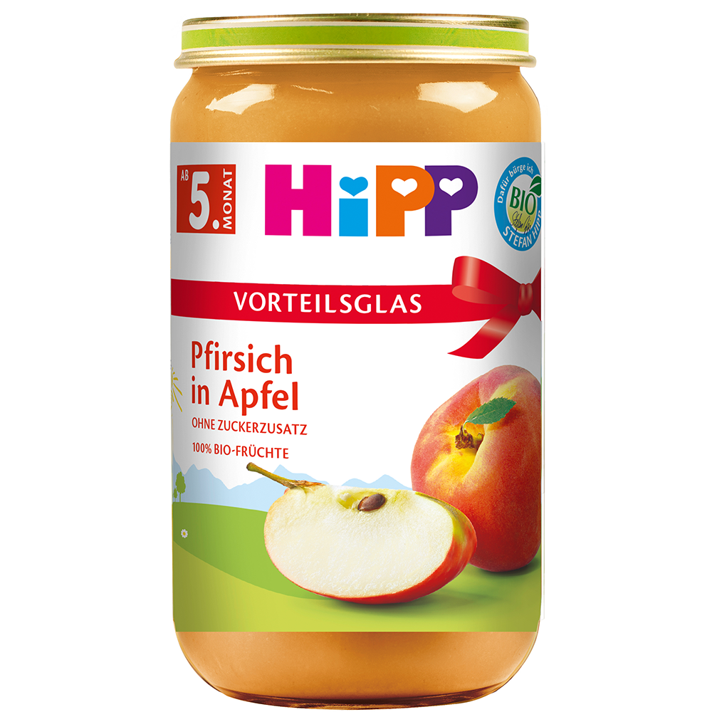Bild: HiPP Pfirsich in Apfel