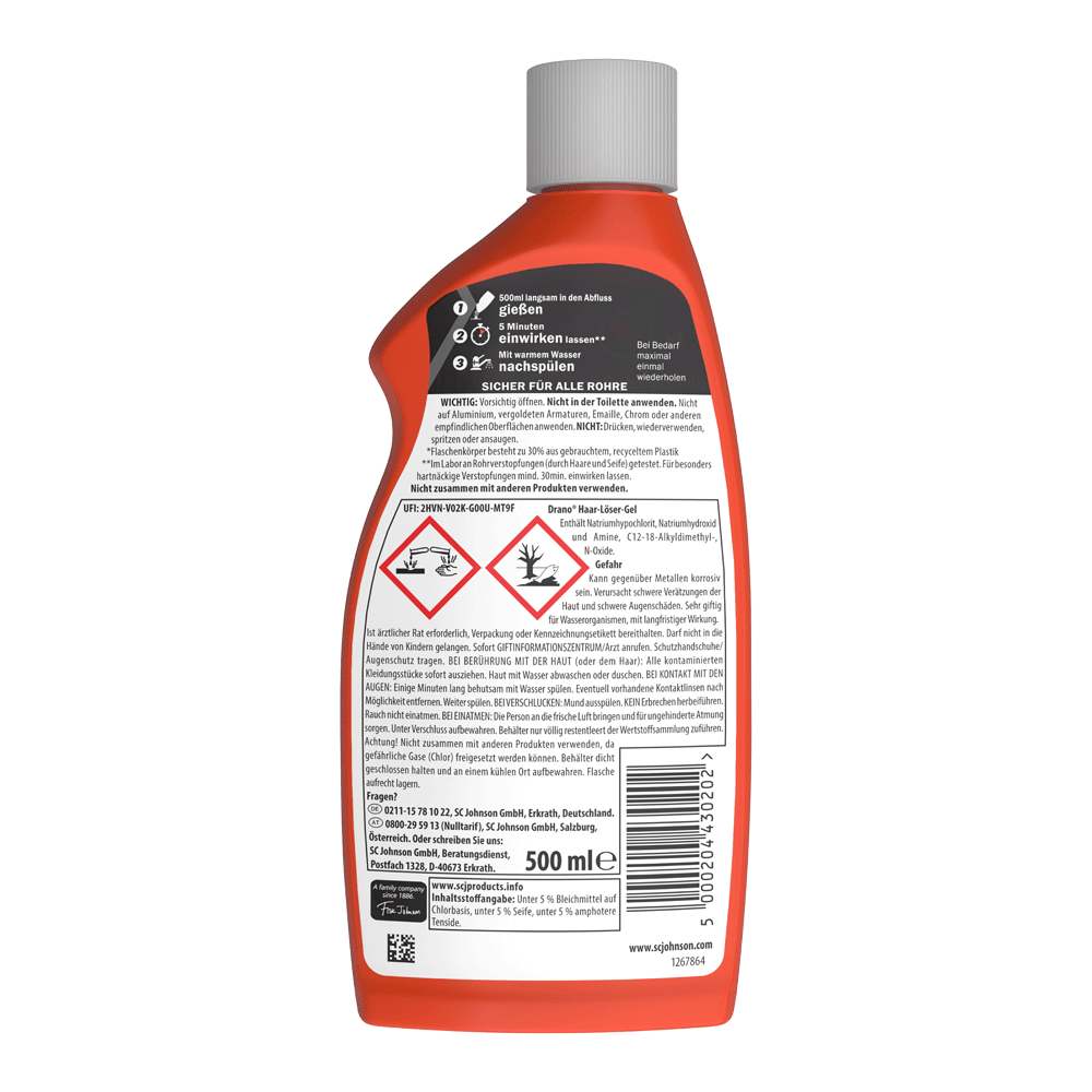 Bild: Drano Haar Löser Gel