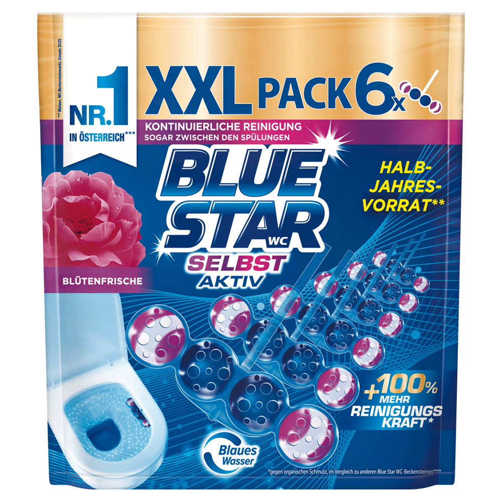 Bild: Blue Star Selbst Aktiv WC Steine Blütenfrische