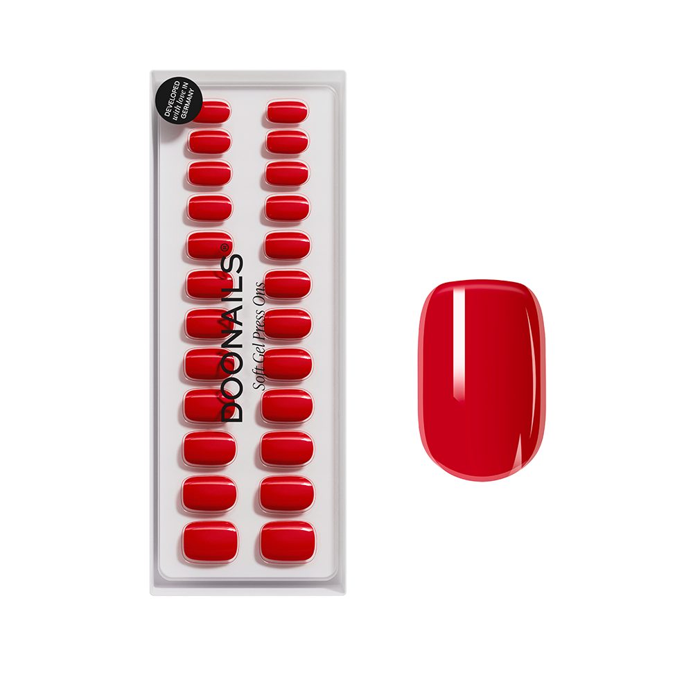Bild: DOONAILS Soft Gel Press Ons Rose Red