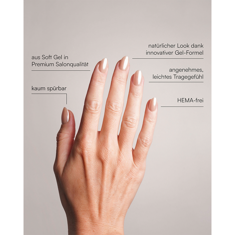 Bild: DOONAILS Soft Gel Press Ons Round Prosecco 