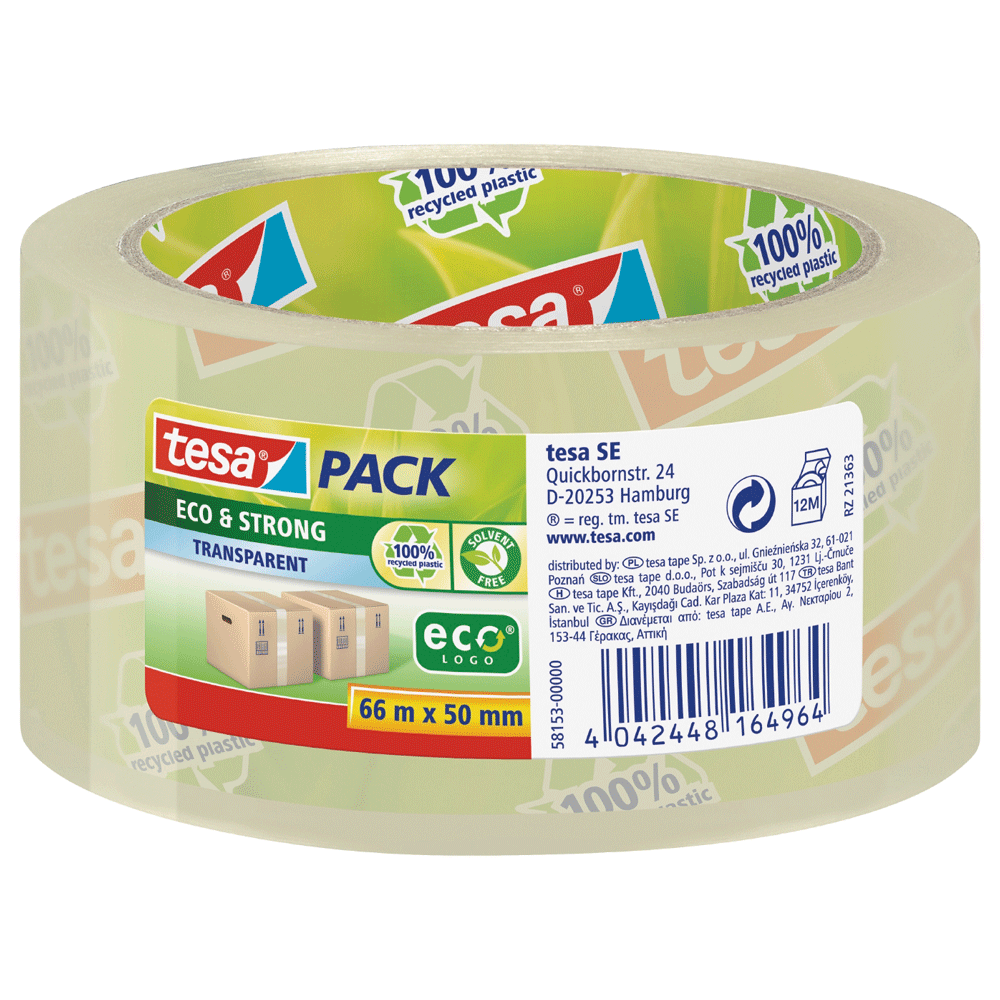 Bild: tesa Verpackungsband Strong Recycled transparend 