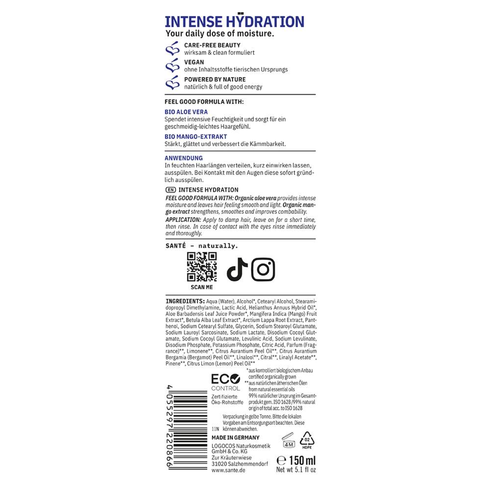 Bild: SANTE Conditioner Intense Hydration